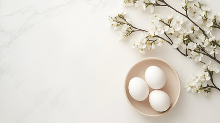 Wall Mural - Chicken eggs on bowl