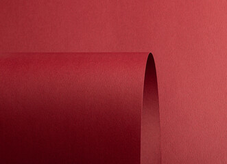 Poster - Crimson red paper background with a matte, grainy texture and smooth surface. Deep red tones create a bold, luxurious, and sophisticated design with a refined and seamless composition.