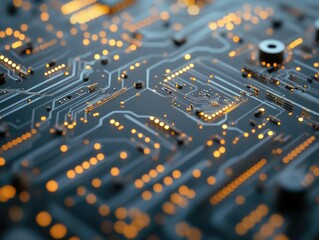 Canvas Print - Computer Circuit Board Close-Up