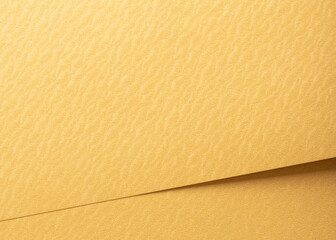 Aufkleber - Golden yellow paper background with rippled, wavy textures and overlapping layers. Vibrant warm tones and a smooth surface create a bold, refined, and dynamic modern composition.