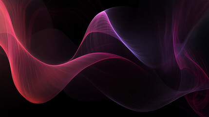 Wall Mural - Colorful waves of light flowing over a dark background creating a mesmerizing abstract design. Generative AI