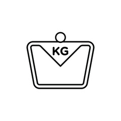 Weight kilogram icon line art vector