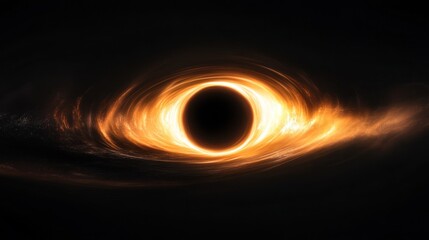 Canvas Print - magnificent accretion disk of a black hole in space: a cosmic wonder
