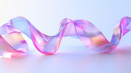 Wall Mural - hologram ribbon. a ribbon of polygons, triangles of points and lines. ribbon icon low poly connectio