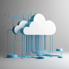 Fototapete - Cloud Computing Technology