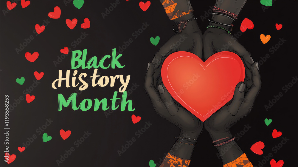 Foto de Stock Black History Month banner design with text "Black ...