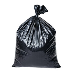 Wall Mural - black garbage plastic bag isolated on transparent background