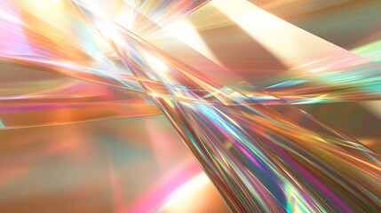 Abstract illustrations of energy fields light waves bending through prisms diffraction effects