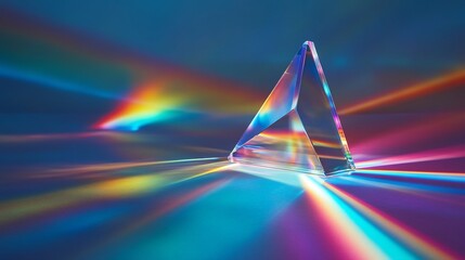Wall Mural - Refraction diffraction effects prisms creating vibrant optics and light spectrums