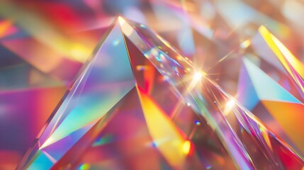 Wall Mural - Refraction diffraction effects in optics with vibrant light spectrums and prisms showcasing detailed optical physics