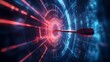 © Farid - Arrow hitting digital target achieving success goal