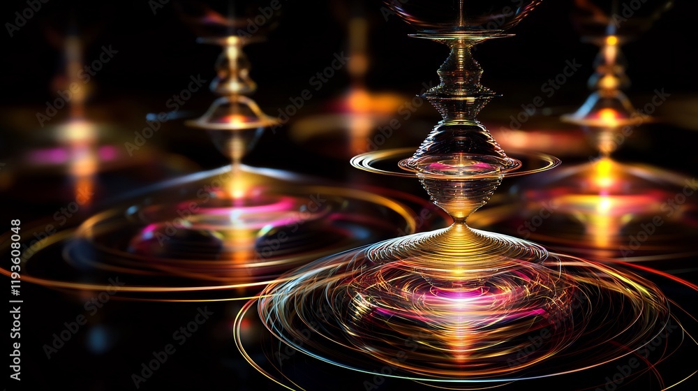 Vibrational patterns of pendulums visualized within harmonic motion ...
