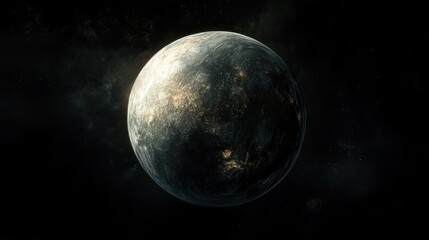 Canvas Print - a solitary planet in the vastness of space awe-inspiring cosmic landscape