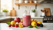 © Igor - Colorful fruit smoothie preparation on kitchen counter, healthy lifestyle