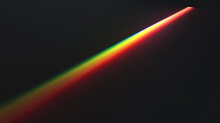 A Diagonal Beam of Light Spectrum Prismatic Rainbow Refraction Abstract Art Photography