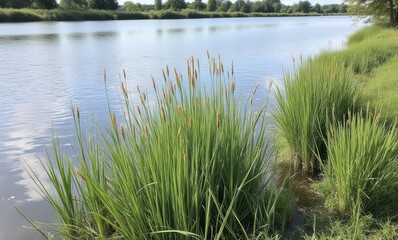 Canvas Print - Lush greenery by tranquil water