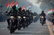 © darshika - Indian Army bikers practice stunts for Republic Day parade.