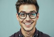 © iushakovsky - Male portrait with glasses and a smile