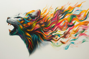 Naklejka na meble tiger head with background