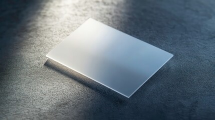 Wall Mural - a semi-transparent, clear business card made from plastic or pvc, featuring a blank template for a n