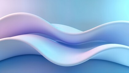 Abstract illustration with flowing smooth curves. Elegant, vibrant pastel blue colors create sense of movement, energy. Modern design elements, abstract shapes. Great for tech backgrounds creative