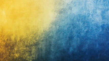 Canvas Print - abstract blurred grainy gradient background fading from yellow to blue banner/web/design