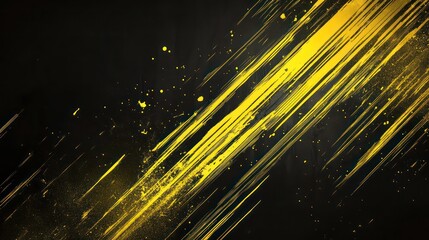 Wall Mural - abstract yellow grunge scratch texture on dark background.