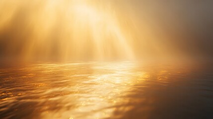 a celestial spiritual sun radiating soft golden light with gentle rays extending on a clear bright s