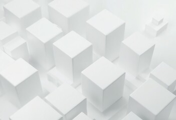 Aufkleber - White Cubes with Solid Angles