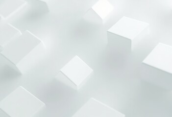 Poster - White Cubes Background