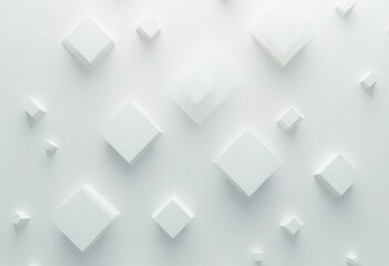 Aufkleber - Abstract White Background with Geometric Shapes