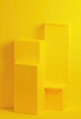 Aufkleber - Yellow Blocks Against a Yellow Background