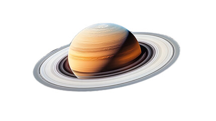 Wall Mural - planet saturn on white background