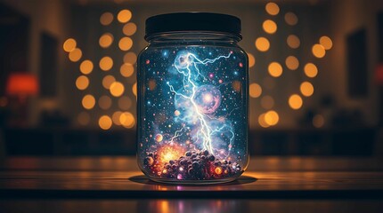 the entire universe contained inside a glass