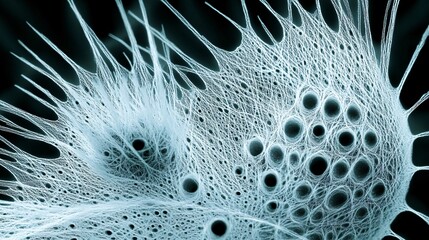 Abstract Intricate Network Structure: AI Generated Microscopic Art