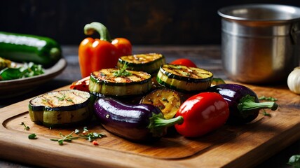 Wall Mural - vegetables on the grill