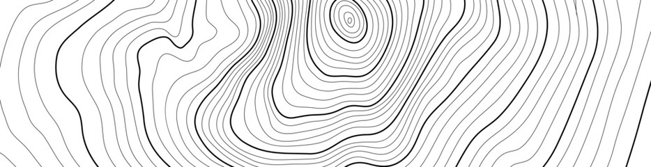 Wall Mural - black on white contours vector topography stylized height of the lines. the concept of a conditional