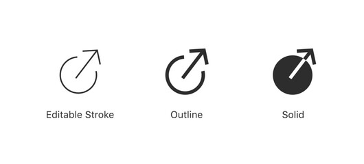 Fototapete - share icon symbol . External Link Icon, page open new window icon symbol, open another tab icon button. share icon button. . editable stroke outline style for app user interface and web vector element