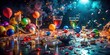 © ChannelPIC - Abstract chaos: remnants of a surreal New Year's Eve party's messy end.
