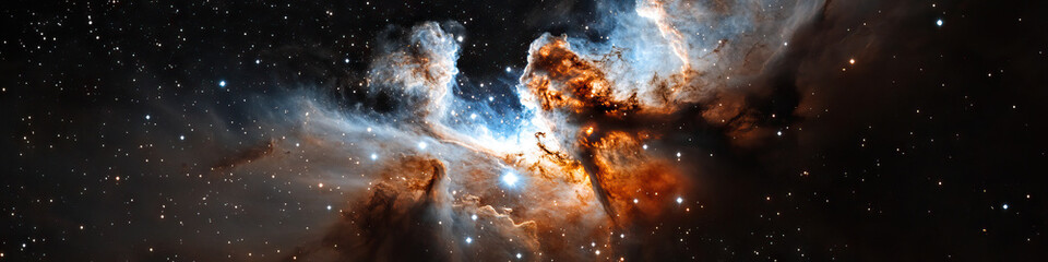 Wall Mural - Nebula with Interstellar Dust and Stars