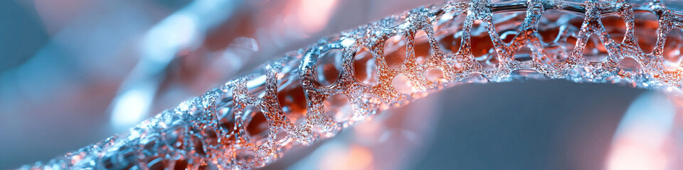 Close-up of a Translucent Lattice Structure
