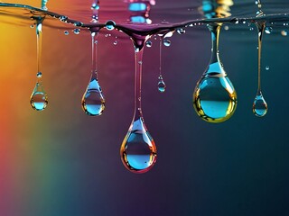 Wall Mural - colorful drops.