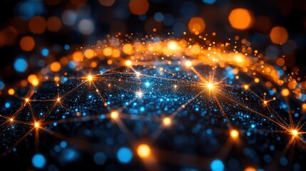 blockchain network technology futuristic background