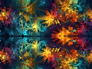 Wall Mural - abstract background with reflection.