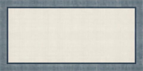 Leinwandbilder - Elegant off-white textured background with a sophisticated blue border frame.