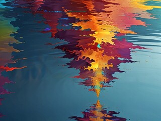 Wall Mural - reflection in water.
