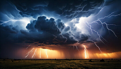 Wall Mural - Sky background with dramatic clouds, part 10