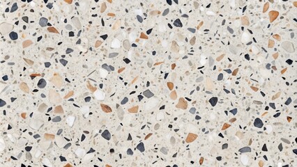 Fototapete - High-Resolution Image of a Textured Surface Featuring a Mixture of Small Stones in a Neutral Color Palette