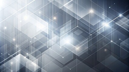 Leinwandbilder - Abstract Geometric Network Design Interconnected Hexagons and Lines