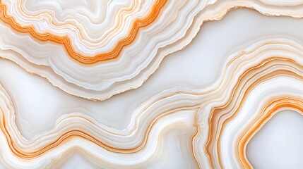 Abstract orange and white marble texture.